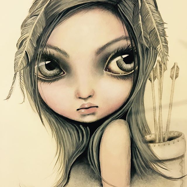 My new painting Aielah!! Limited to only 75. Can be viewed on www.angelinawrona.ca. , #newpainting, #Aielah, edition!!