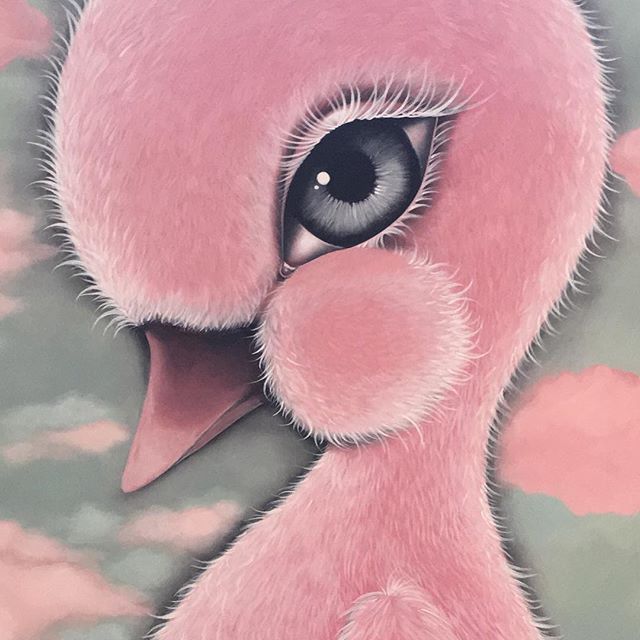 Working on this massive painting today!! , #pinkduck,