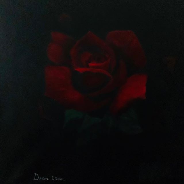 My amazing daughter painted this large 3 foot square rose!!!