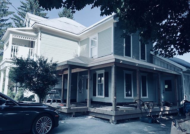 Back to this old house-things are progressing! Roofline marching the original homestead. Now designing the gingerbread.