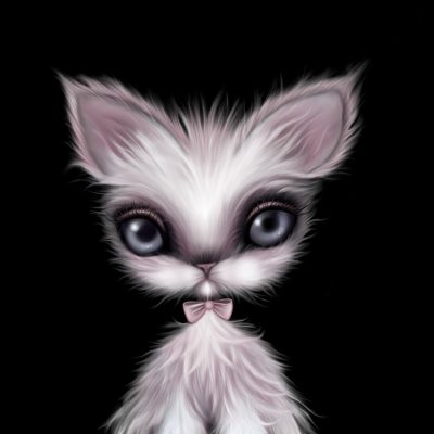 Pinkie Purr Mini Format Print