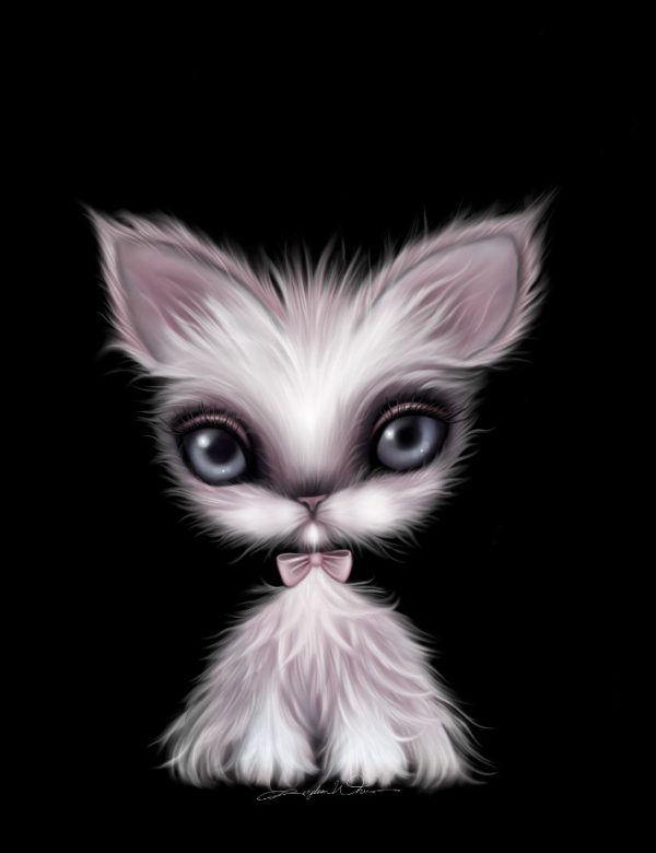 Pinkie Purr Mini Format Print
